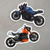 custom motorcycle art for stickers and merchandise