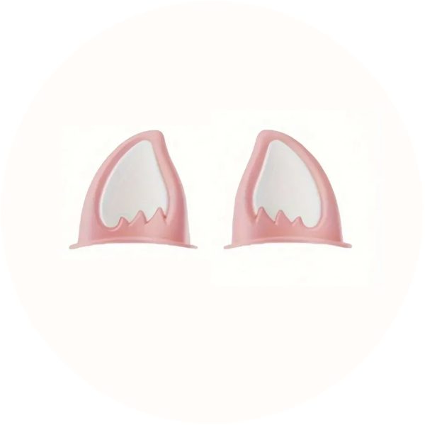 helmet kitty ears pink and white helmet cat ears