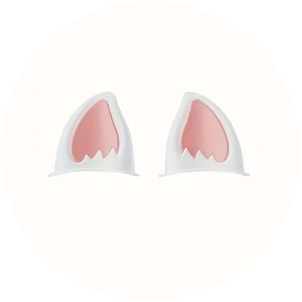 helmet kitty ears cat ears white and pink
