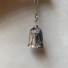 gremlin bell motorcycle rider gift angel wings and cross blue 1