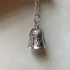 gremlin bell motorcycle rider gift angel wings and cross blue 2