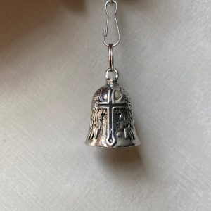 gremlin bell - wings and cross black - angel bell